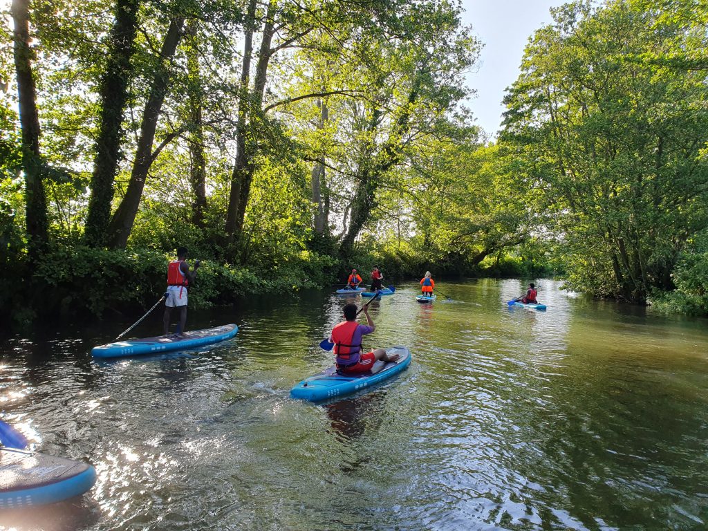 Paddling on the River Wey, Surrey