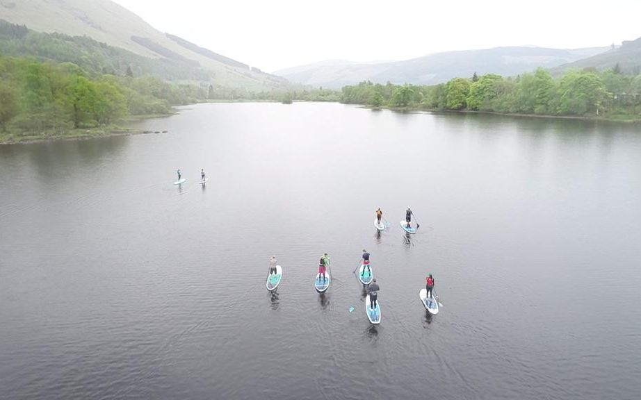 Paddleboarder on Loch Voil