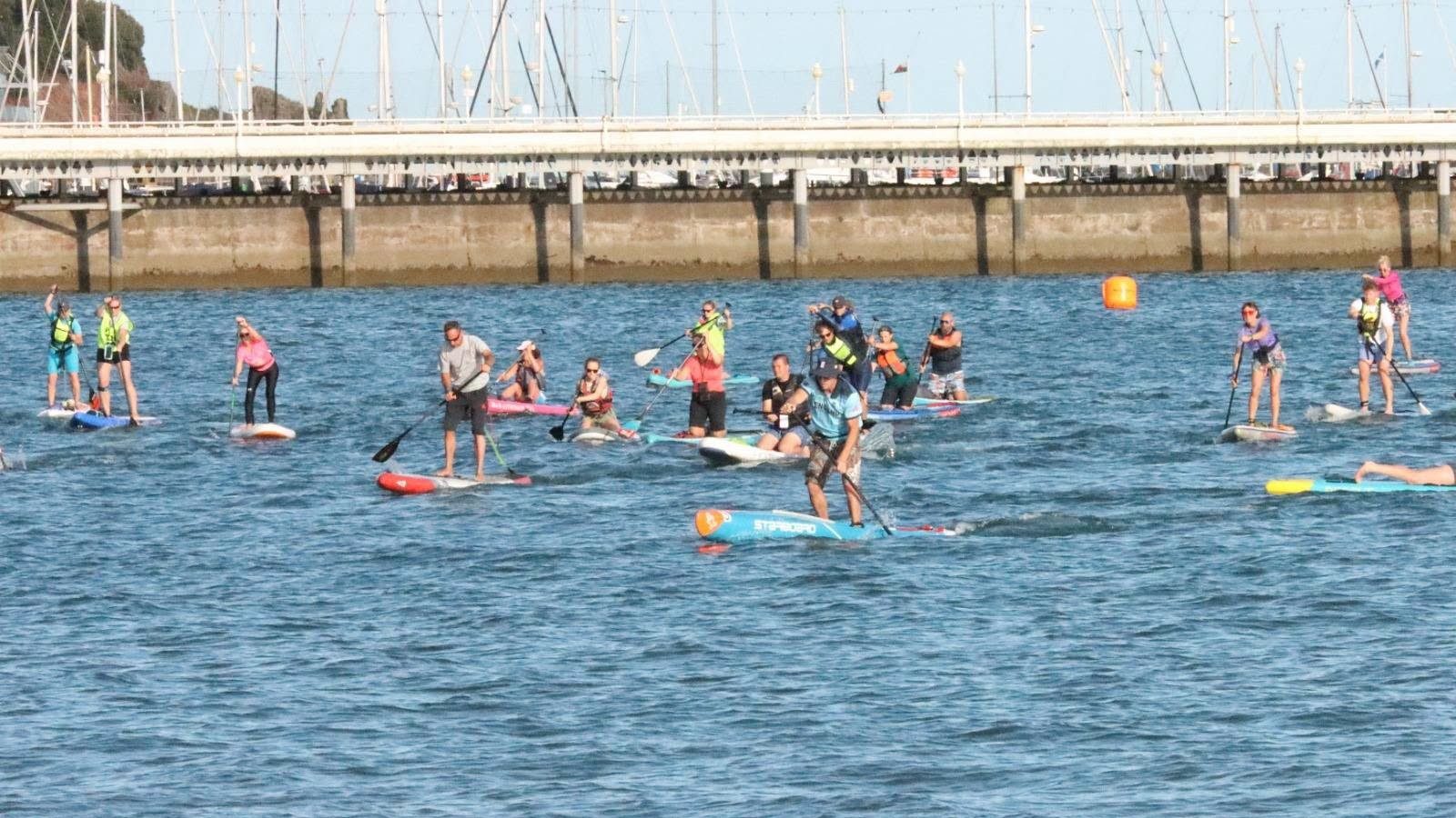 The Start of AquaPaddle Torre Abbey Sands, from seasoned Pros to Absolute Beginners